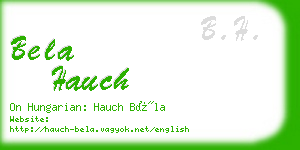 bela hauch business card